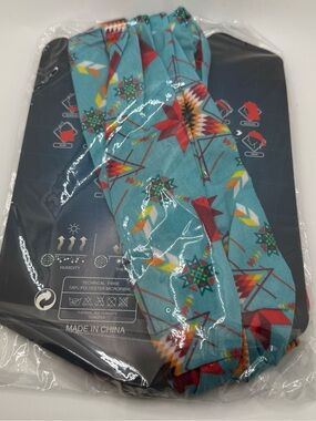 Southwestern Tribal Print Neck Gaiter Face Cover Headwrap turquoise Multi New
